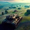 Tanks are moving on the battlefield. Generative ai