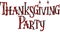 Tanksgiving party text sign illustration