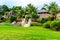 TANNA ISLAND, VANUATU - JULY 20, 2019: View of the hotel building Evergreen Resort