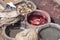 Tannery in Fez with colors