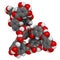 Tannic acid molecule one isomer shown. Type of tannin.