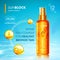 Tanning oil with UV protection and vitamins