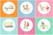 Tanning Spa Salon and Body Wrap Icons Set Vector