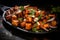 A tantalizing display of paneer tikka