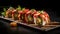 Tantalizing sushi roll restaurant plate Generative AI