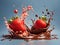 Tantalizing Temptations: 3D Vector Art of Strawberry and Chocolate Splendor