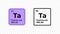 Tantalum, chemical element of the periodic table vector