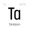 Tantalum, Ta, periodic table element