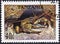 TANZANIA - CIRCA 1994: a postage stamp from TANZANIA, showing a Danube Crayfish Astacus leptodactylus crab. Circa 1994