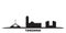 Tanzania city skyline isolated vector illustration. Tanzania travel black cityscape