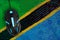 Tanzania flag and computer mouse. Digital threat, illegal actions on the Internet