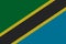 Tanzania flag painted on paper
