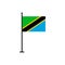 Tanzania flag vector isolated 3