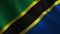 Tanzania flag waving 3d. Abstract background. Loop animation.