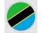 Tanzania Flat Rounded Flag Vector