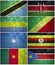 Tanzania, Kenya, Congo Republic, Gabon Cameroon, South Sudan, Uganda and Somalia flag