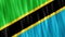 Tanzania National Flag. Seamless loop animation closeup waving.