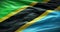 Tanzania national flag waving background, 4k backdrop animation