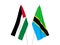 Tanzania and Palestine flags