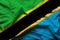 Tanzania realistic flag illustration.
