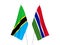 Tanzania and Republic of Gambia flags