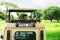 Tanzania, Serengeti national park - January 03, 2020: Tourists from utility vehicle jeep, photographed wild animals