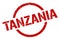 Tanzania stamp. Tanzania grunge round isolated sign.