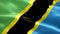 Tanzania waving flag. National 3d Tanzanian flag waving. Sign of Tanzania seamless loop animation. Tanzanian flag HD resolution Ba