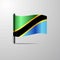 Tanzania waving Shiny Flag design vector