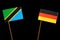 Tanzanian flag with German flag on black