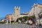 Taormina main square with San Giuseppe Church and the Clock Tower - Taormina, Sicily, Italy