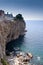 Taormina seascape with rocky cliffs