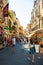 Taormina, Sicily, Italy - 28 September 2023. Tourists in the famous main street Corso umberto in Taormina. City views, facades,