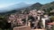 taormina sicily italy wide shot homes houses buildings on mountain with mt etna 524 v