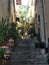 Taormina Side street Steps with Ceramic Pots in Sicily