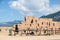 Taos Pueblo with the Sangre de Cristo mountains