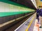 Taoyuan, Taiwan - November 20, 2015: View at the platform of Taiwan High Speed Rail (HSR) Taoyuan Station. The high speed railway