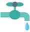 Tap, Faucet, Plumbing Color Isolated Vector Icon editable
