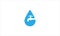 Tap inside waterdrop icon Blue color Logo design vector template modern minimalist logo