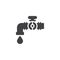 Tap and oil drop vector icon