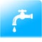 Tap spigot on water background