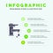 Tap water, Hand, Tap, Water, Faucet, Drop Solid Icon Infographics 5 Steps Presentation Background