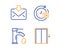 Tap water, Incoming mail and 24h delivery icons set. Lift sign. Faucet, Download message, Stopwatch. Elevator. Vector