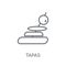 Tapas linear icon. Modern outline Tapas logo concept on white ba