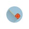 Tape measure icon. Roulette construction flat icon with long shadow. Roulette tool flat icon