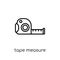 tape measure icon. Trendy modern flat linear vector tape measure