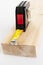 Tape measure on wood