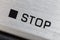 Tape Recorder Stop Button Macro Detail