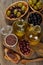 Tapenade, olives and olive oil