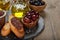 Tapenade, olives and olive oil